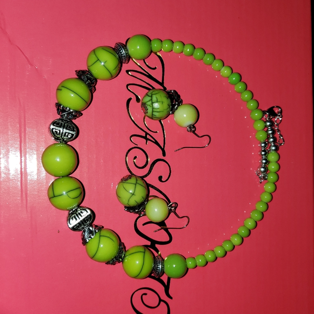 Necklace and earrings